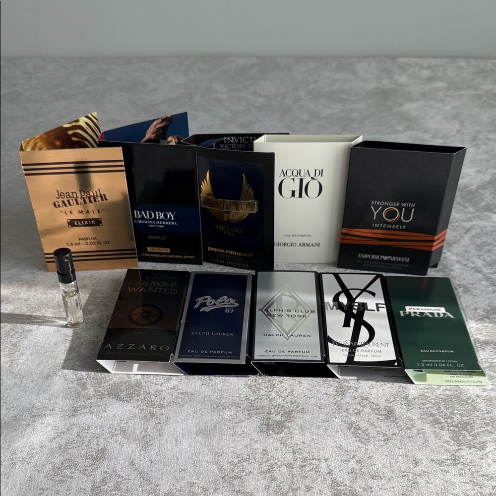Assorted Men’s Fragrance Sample Set - Multiple Designer Brands